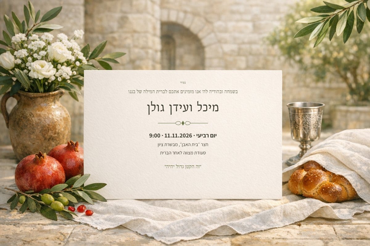 אבן ירושלמית וענפי זית, לרוחב — גרסה לוואטסאפ