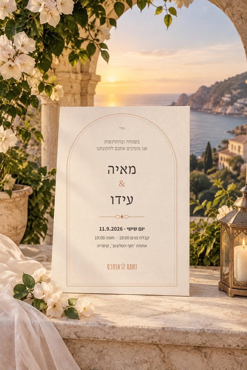 מרפסת מול הים בשקיעה — גרסה לוואטסאפ